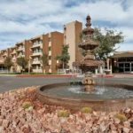 Senior Living, Kivel Campus of Care exterior fountain